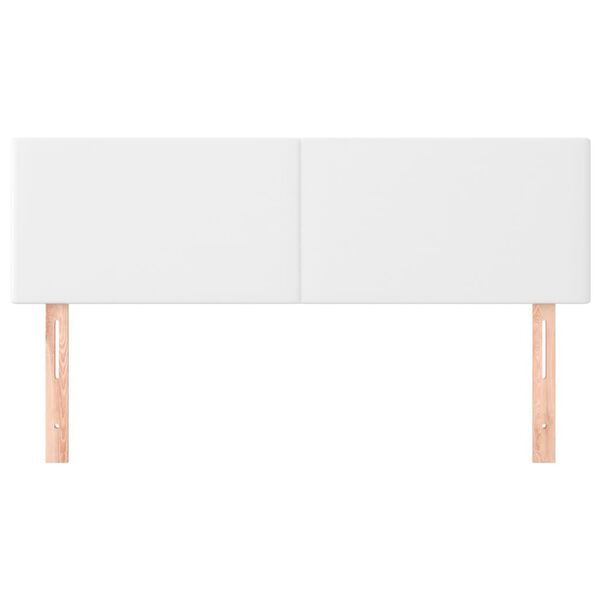 vidaXL Čel&aacute; postel&iacute; biele 144x5x78/88 cm umel&aacute; koža