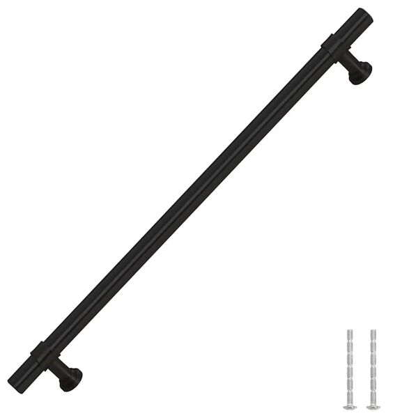 vidaXL Rukoväte na skrinku 5 ks čierne 224 mm nehrdzavejúca oceľ