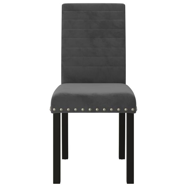 vidaXL Jed&aacute;lensk&eacute; stoličky 4 ks tmavosiv&eacute; zamatov&eacute;