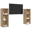 vidaXL Zostava TV skriniek 2 pcs Remeseln&yacute; dub 107 x 35 x 37 cm