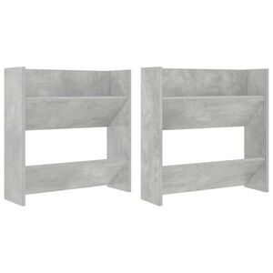 vidaXL N&aacute;stenn&eacute; skrinky na top&aacute;nky 2 ks, bet&oacute;novo siv&eacute; 60x18x60 cm
