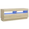 vidaXL TV skrinka s LED svetlami dub sonoma 100x35x40 cm