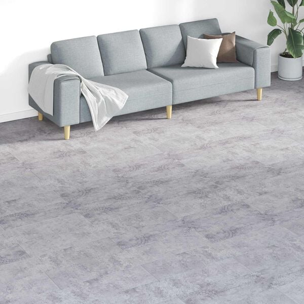 vidaXL Podlahov&eacute; dosky 18 pcs Biely 5,26 m&sup2; PVC