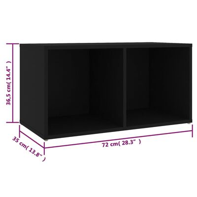 vidaXL TV skrinky 2 ks čierne 72,5x35x36,5 cm drevotrieska