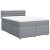 vidaXL Boxspring posteľ s matracom svetlosiv&aacute; 100x200 cm l&aacute;tka