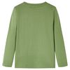 Detské tričko s dlhými rukávmi svetlé kaki 116