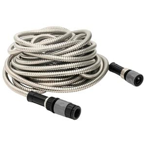 vidaXL Z&aacute;hradn&aacute; hadica s tryskou, strieborn&aacute; 0,6" 7,5 m, oceľ