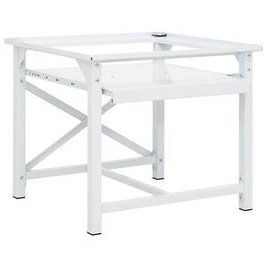 vidaXL Podstavec pod pr&aacute;čku s vys&uacute;vacou policou, biely