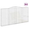 vidaXL Obl&uacute;kov&yacute; gabionov&yacute; k&ocirc;&scaron; 4 ks 400x30x200/220cm pozinkovan&eacute; železo