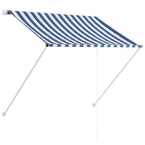 vidaXL Zaťahovacia mark&iacute;za 150x150 cm modro-biela