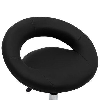 vidaXL Otočné jedálenské stoličky z umelej kože 2 ks čierne