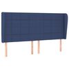 vidaXL Čelo postele so z&aacute;hybmi modr&eacute; 203x23x118/128 cm l&aacute;tka