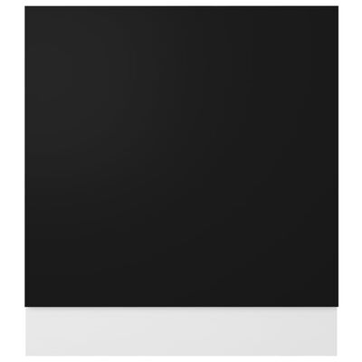 vidaXL Dvierka na umývačku, čierne 59,5x3x67 cm, drevotrieska