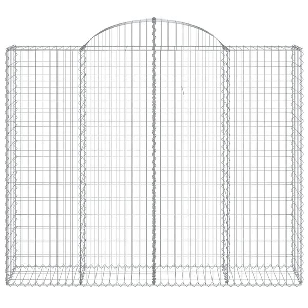 vidaXL Oblúkové gabiónové koše 14 ks 200x50x160/180 pozinkované železo