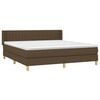 vidaXL Boxspring posteľ s matracom tmavohned&aacute; 180x200 cm l&aacute;tka