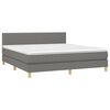 vidaXL Boxspring posteľ s matracom tmavosiv&aacute; 160x200 cm l&aacute;tka