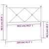 vidaXL Kovov&eacute; čelo postele čierne 100 cm