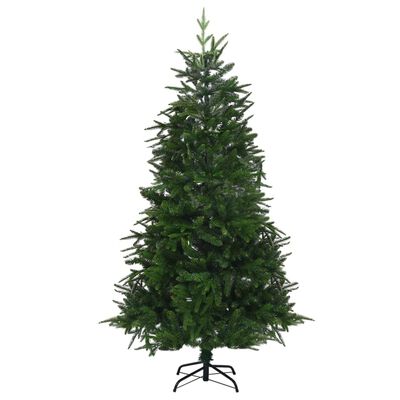 vidaXL Umelý vianočný stromček s LED a sadou gúľ, zelený 210cm PVC+PE
