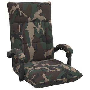 vidaXL Nastaviteľn&eacute; podlahov&eacute; kreslo Arm&aacute;dna zelen&aacute; L&aacute;tka