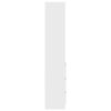 vidaXL Highboard White 37,5x35x180 cm Kon&scaron;trukt&eacute;rske drevo