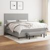 vidaXL Boxspring posteľ s matracom bledosiv&yacute; 180x200 cm l&aacute;tka