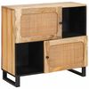 vidaXL Serv&iacute;rovacia skriňa Hned&aacute; 80 x 33 x 75 cm Mas&iacute;vne mango drevo