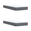 vidaXL Posteľn&yacute; r&aacute;m boxspring s matracom tmavosiv&yacute; 200x200 cm zamat