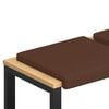 vidaXL Vank&uacute;&scaron; na lavičku 2 pcs Umel&aacute; koža Hned&aacute; Hĺbka 35 cm