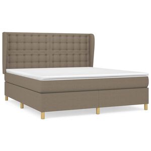 vidaXL Posteľn&yacute; r&aacute;m boxspring s matracom sivohned 160x200 cm l&aacute;tka