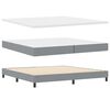 vidaXL Posteľ boxspring s matracom Svetlosivá 200 x 200 cm látka