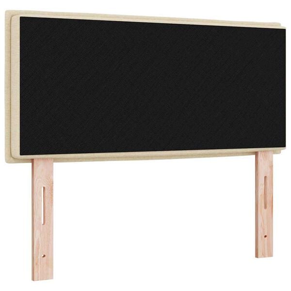 vidaXL Zadn&eacute; čelo s čelnou doskou Kr&eacute;mov&aacute; 80 cm Umel&aacute; koža