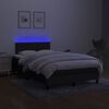 vidaXL Boxspring posteľ s matracom a LED, čierna 120x190 cm, l&aacute;tka