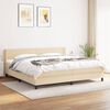 vidaXL Boxspring posteľ s matracom kr&eacute;mov&aacute; 200x200 cm l&aacute;tka