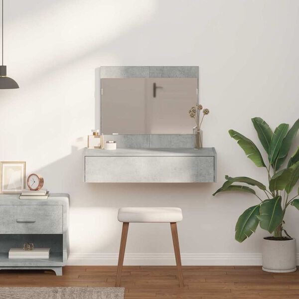 vidaXL Toaletný stolík Sivá 83 x 40 x 70 cm Kompozitné drevo