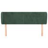 vidaXL Čelo postele so záhybmi tmavozelený 147x23x78/88 cm zamat