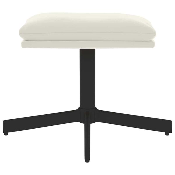 vidaXL Podnožka krémovo-biela 60x60x36 cm zamatová