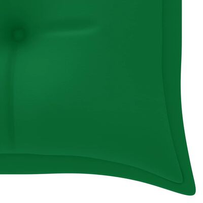 vidaXL Lavička Batavia so zelenou podložkou 150 cm tíkový masív