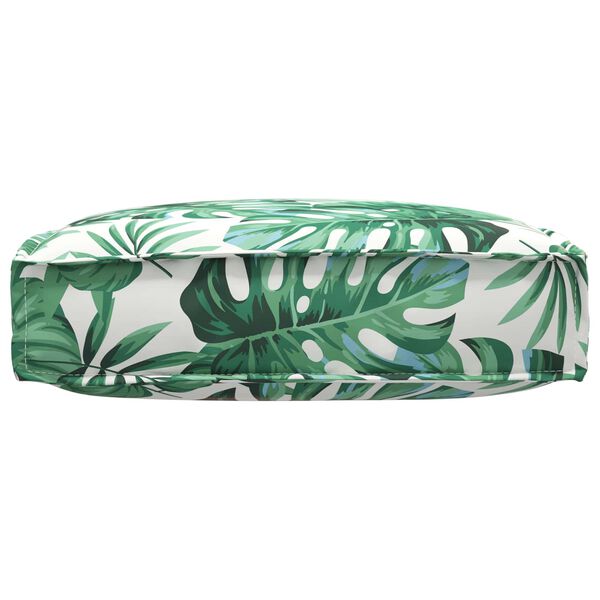 vidaXL Vank&uacute;&scaron; na paletov&eacute; sedadlo Vzor s listami 60 x 60 x 12 cm