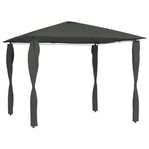 vidaXL Alt&aacute;nok s poťahmi na stĺpiky 3x3x2,6 m, antracitov&yacute; 160 g/m&sup2;