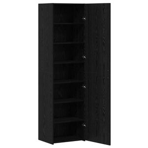 vidaXL Highboard Čierny dub 50 x 42,5 x 185 cm