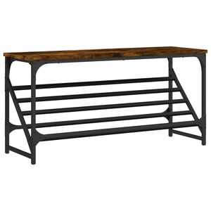 vidaXL Reg&aacute;l na top&aacute;nky dymov&yacute; dub 90x30x45 cm kompozitn&eacute; drevo