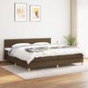 vidaXL Boxspring posteľ s matracom tmavohned&aacute; 200x200 cm l&aacute;tka
