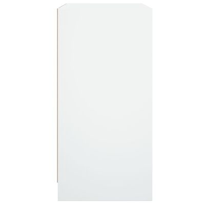 vidaXL Bočná skrinka so sklenenými dvierkami biela 68x37x75,5 cm