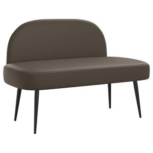 vidaXL čal&uacute;nen&aacute; lavica so sp&auml;tn&yacute;m opierkom Siv&aacute; 110 x 60 x 76 cm