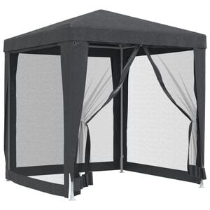 vidaXL P&aacute;rty stan so 4 sieťkovan&yacute;mi bočn&yacute;mi stenami antracit 2x2m HDPE