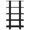 vidaXL Knižnica/deliaca stena čierna 100x30x160 cm
