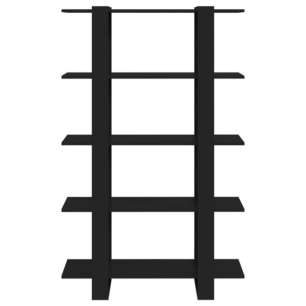 vidaXL Knižnica/deliaca stena čierna 100x30x160 cm
