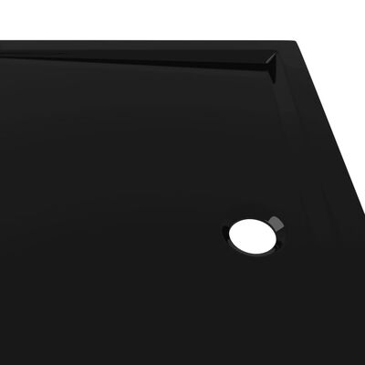 vidaXL Obdĺžniková sprchová vanička z ABS čierna 70x100 cm