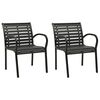vidaXL Záhradné stoličky 2 ks čierne oceľové a WPC