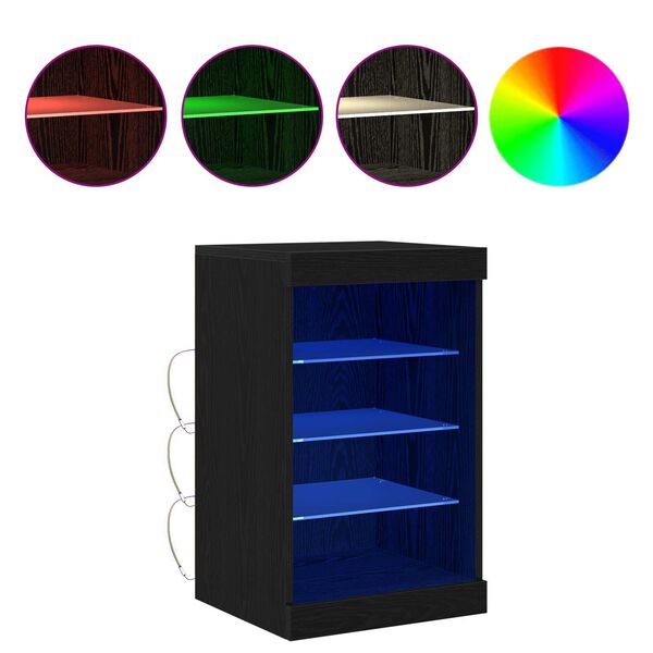 vidaXL LED komoda Čierny dub 41 x 37 x 67 cm Kompozitn&eacute; drevo